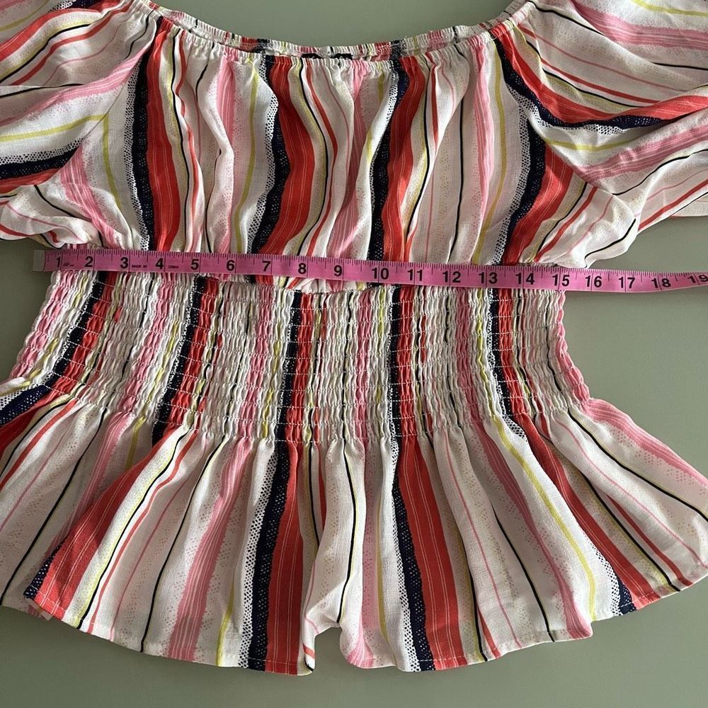 VENUS Blouse Top Women XL off shoulder ruff sleeve - Picture 8 of 14